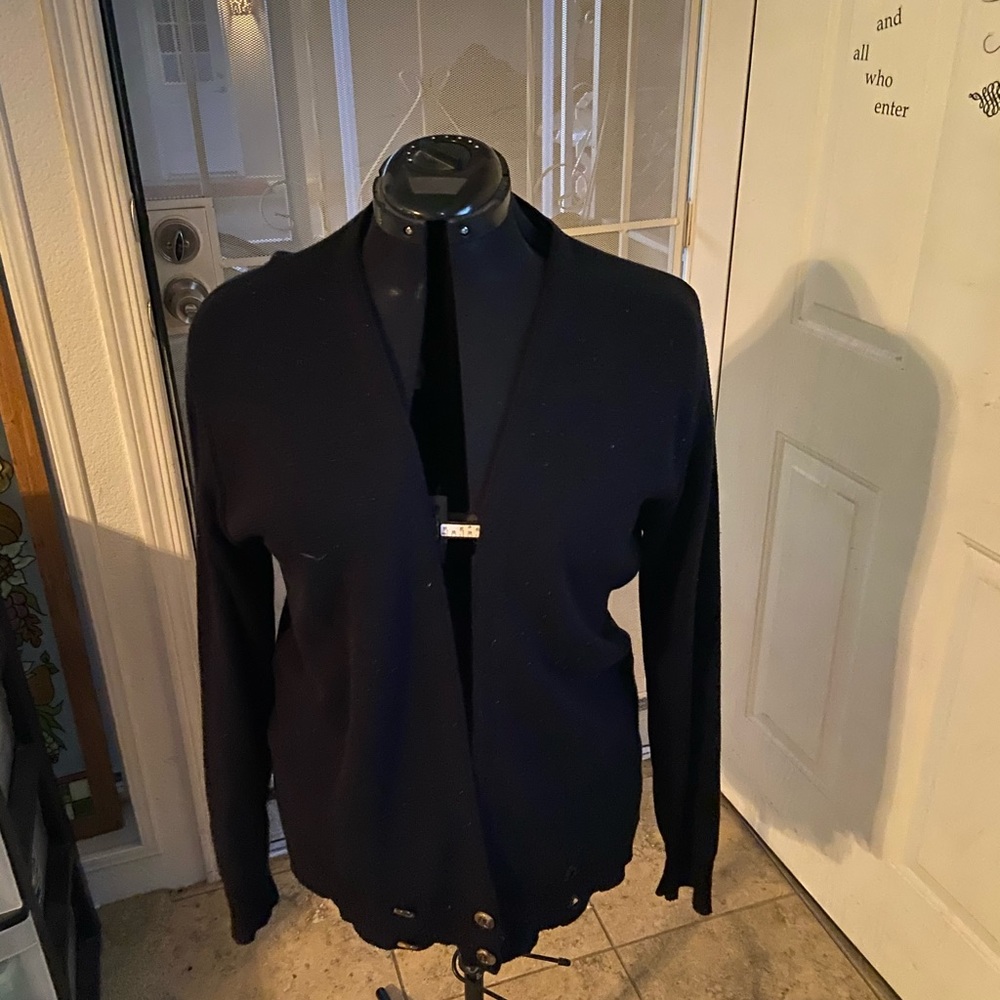 Black cardigan